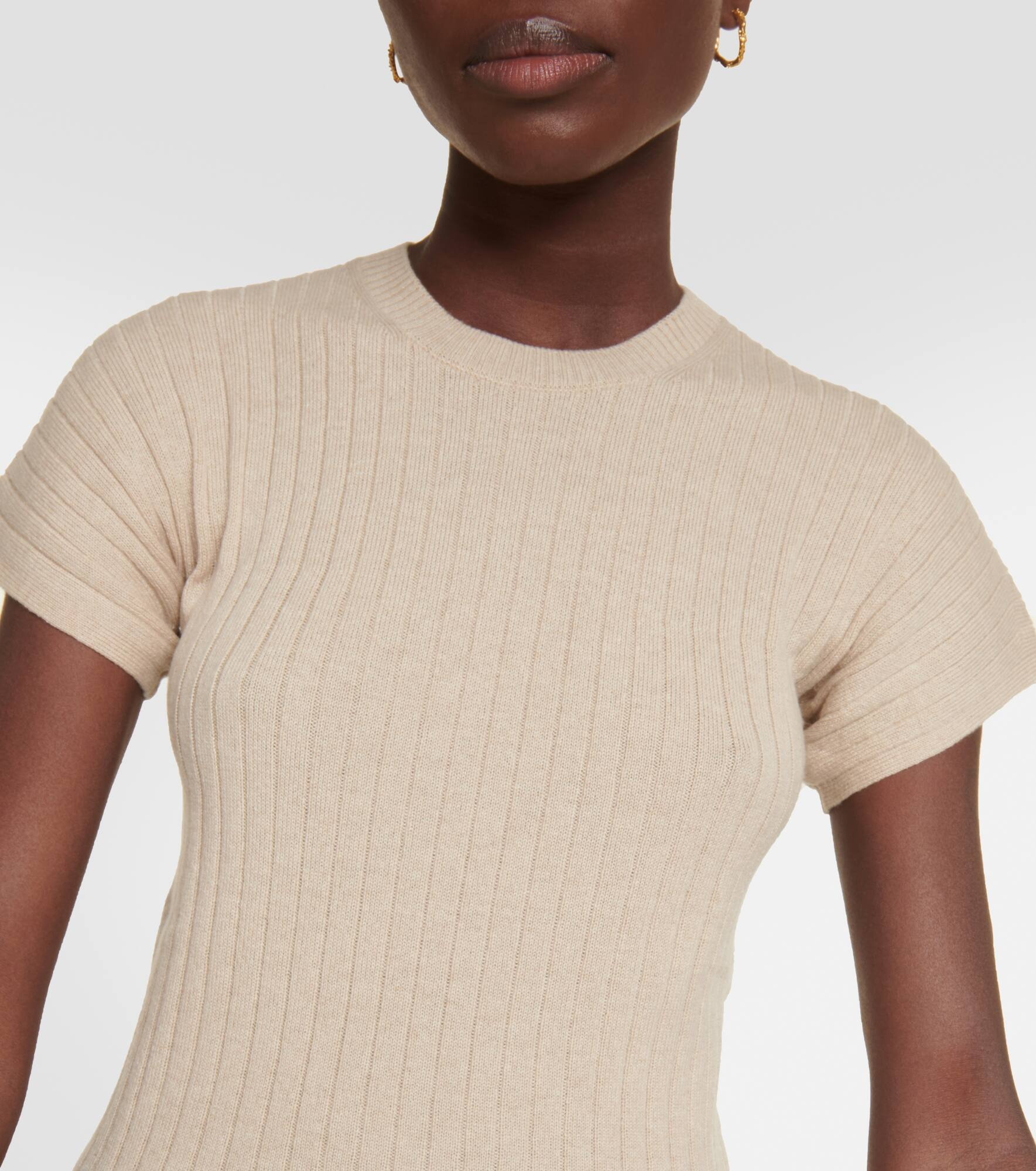 Ribbed-knit cashmere sweater - 8
