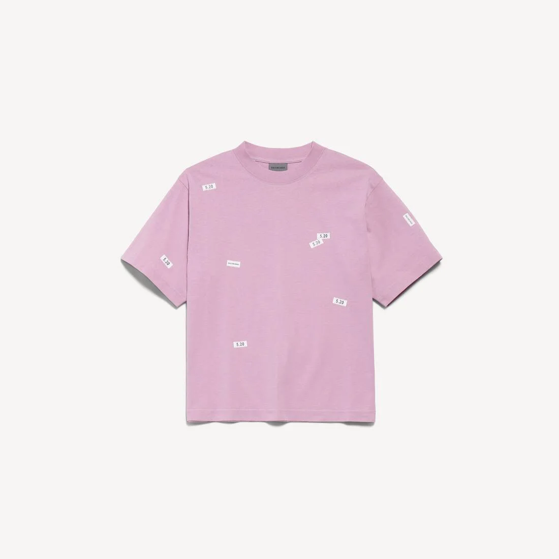 Women's 520 Stickers Medium Fit T-shirt in Old Pink/white - 1