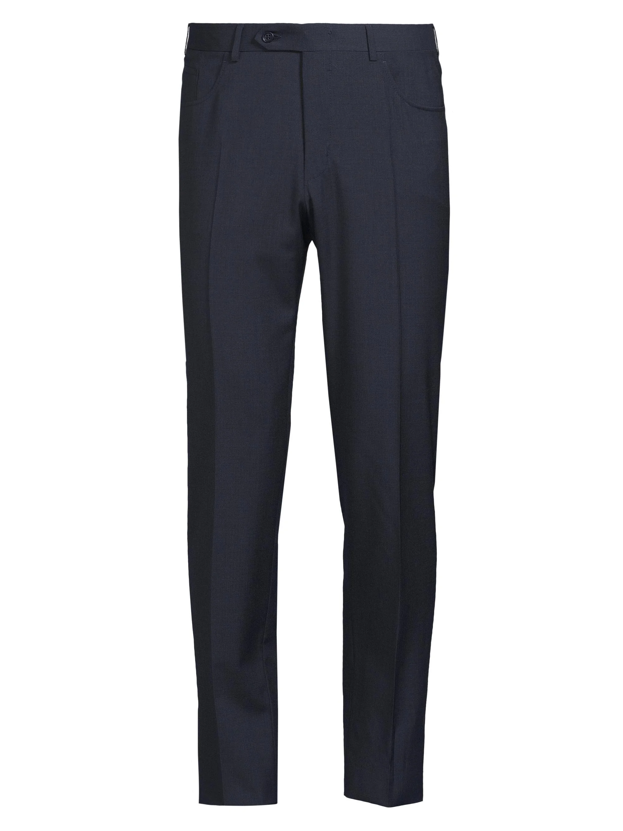 Men's Classic Solid Dress Trousers - Navy - 1