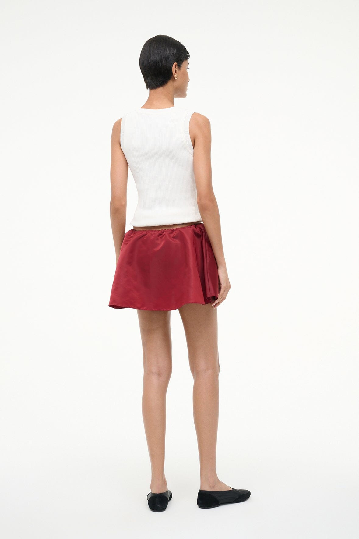 STAUD SOSA SKIRT DEEP RED - 4