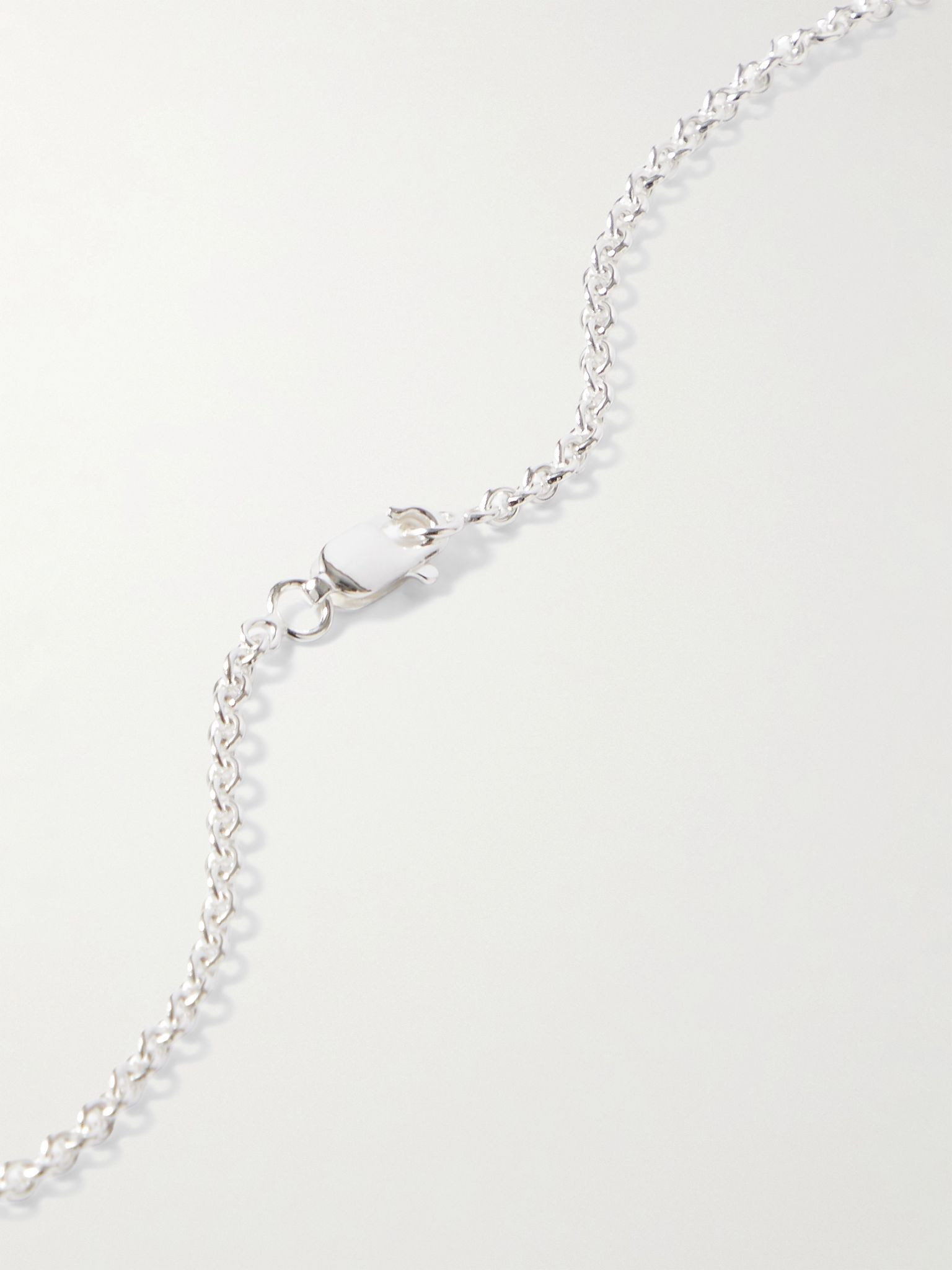 10g Segment Recycled Sterling Silver Pendant Necklace Silver - 3
