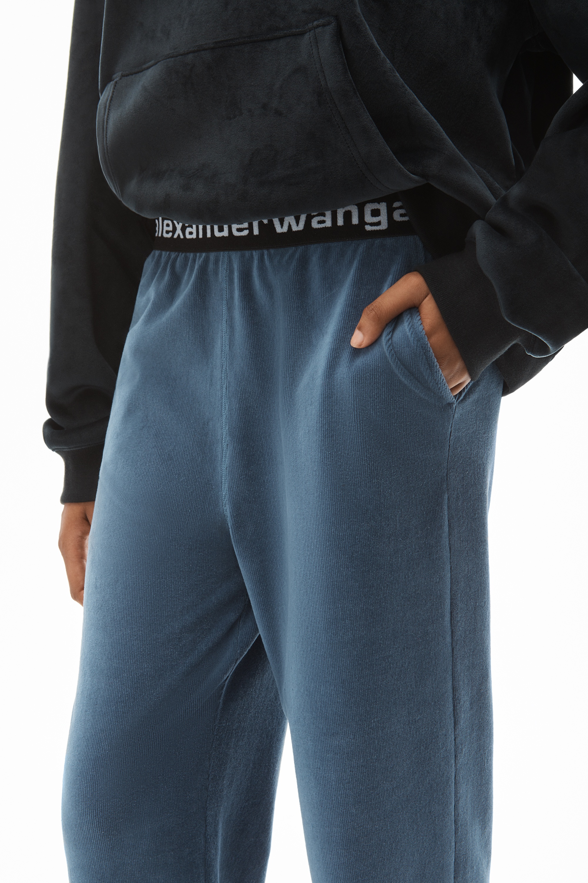 LOGO ELASTIC JOGGER IN STRETCH CORDUROY - 3