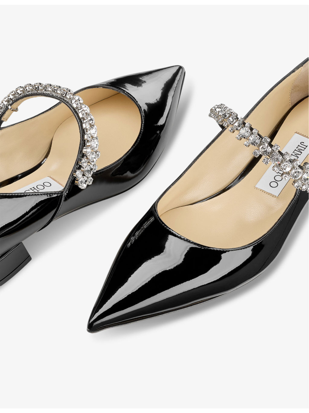Bing 25 crystal-embellished patent-leather flats - 5