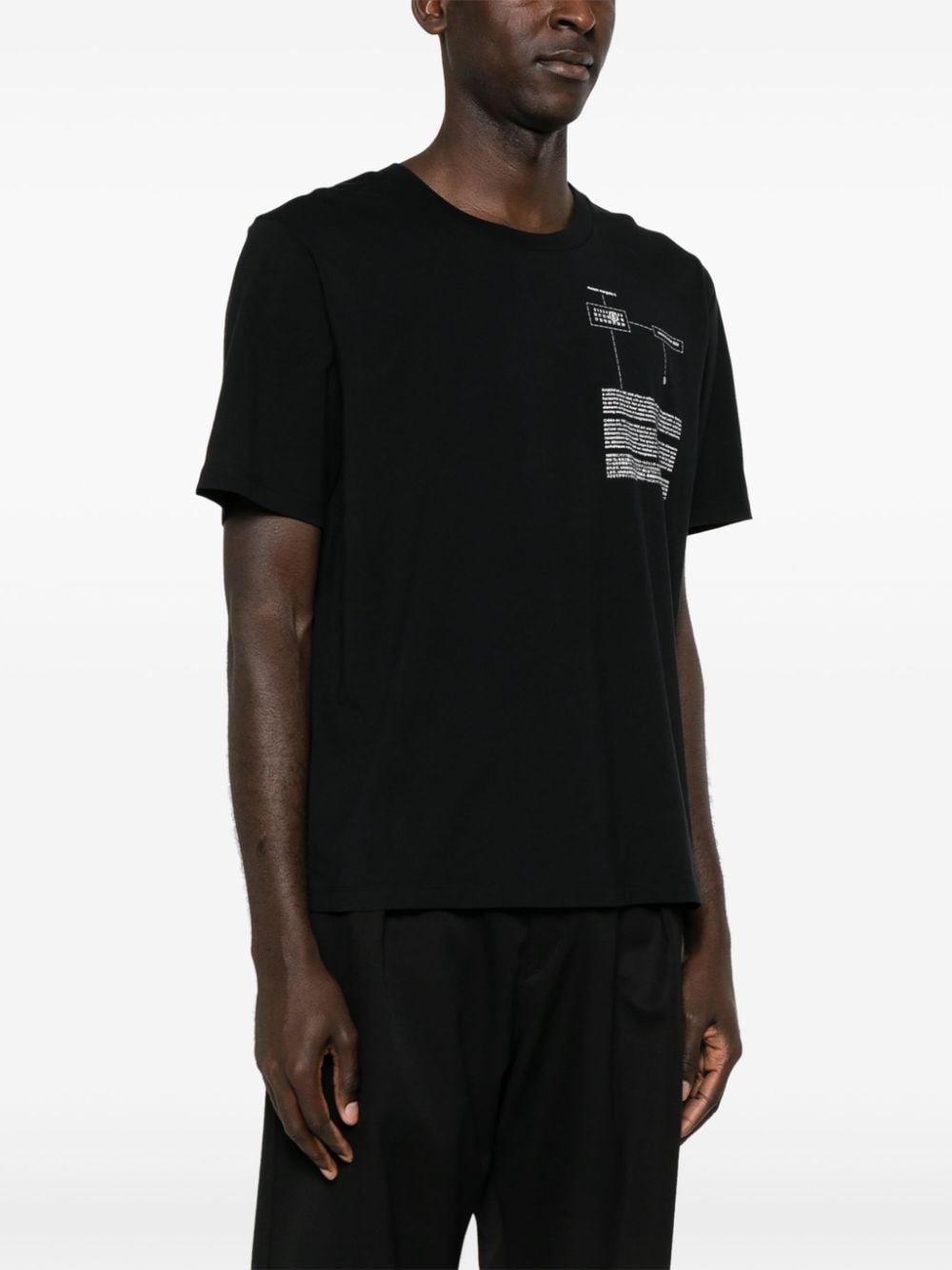 numbers-motif cotton T-shirt - 3
