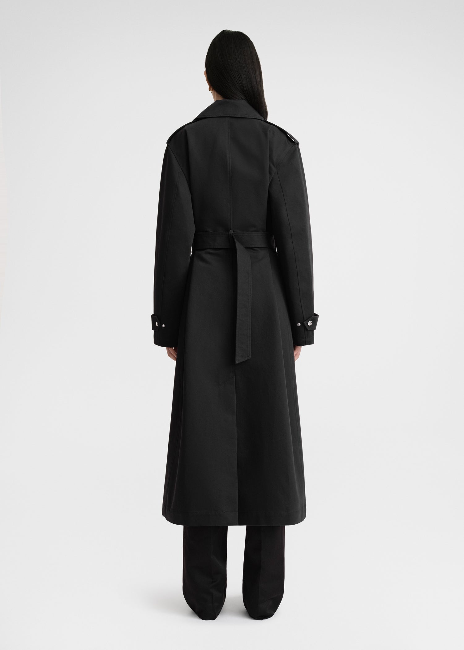 Cotton biker trench black - 4