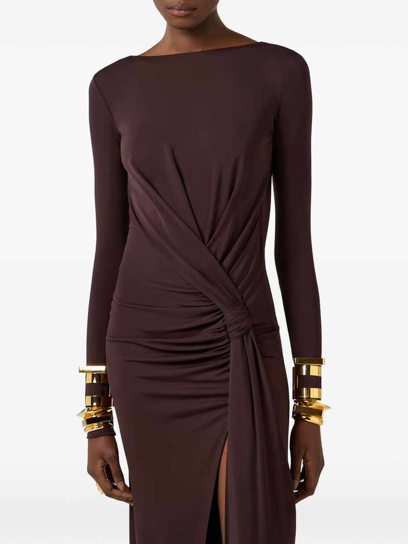open back draped maxi dress 4