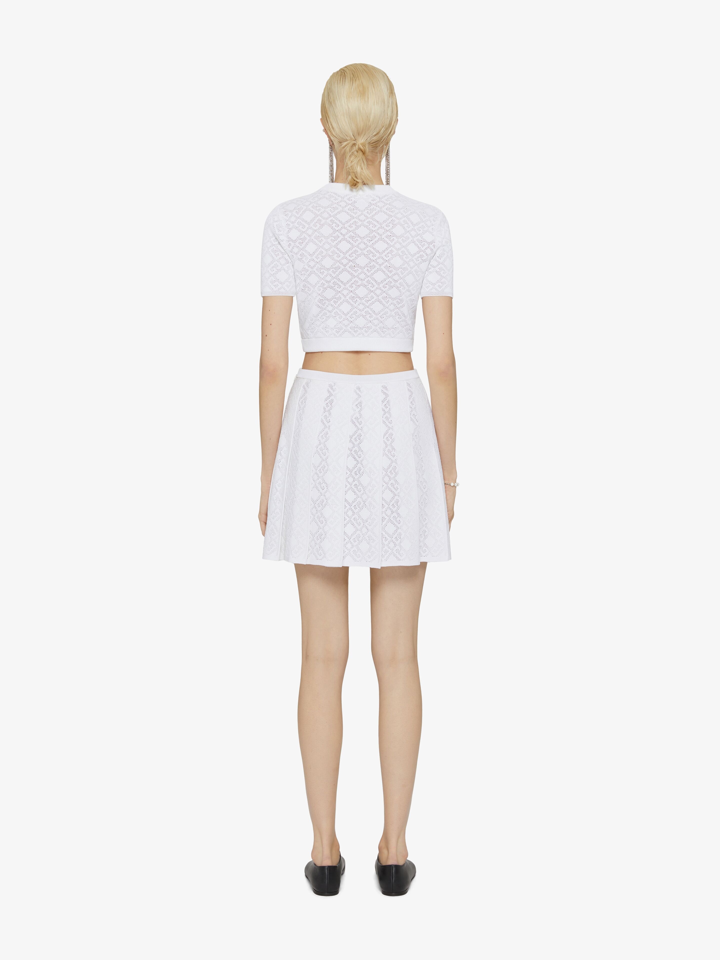 PLEATED SKIRT IN MONOGRAM 72 JACQUARD - 3
