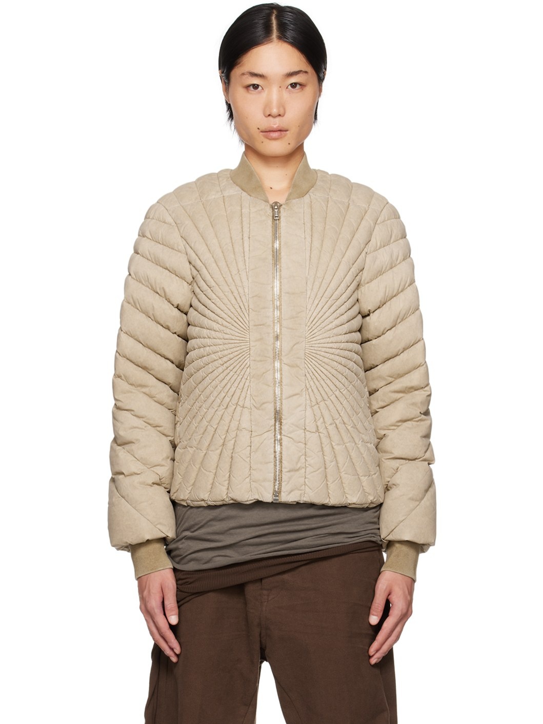 Taupe Moncler Edition Radiance Down Jacket - 1
