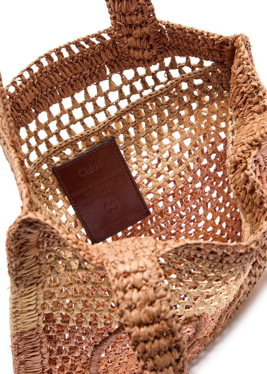 Chloe Summer Banana Logo Raffia Tote - 4