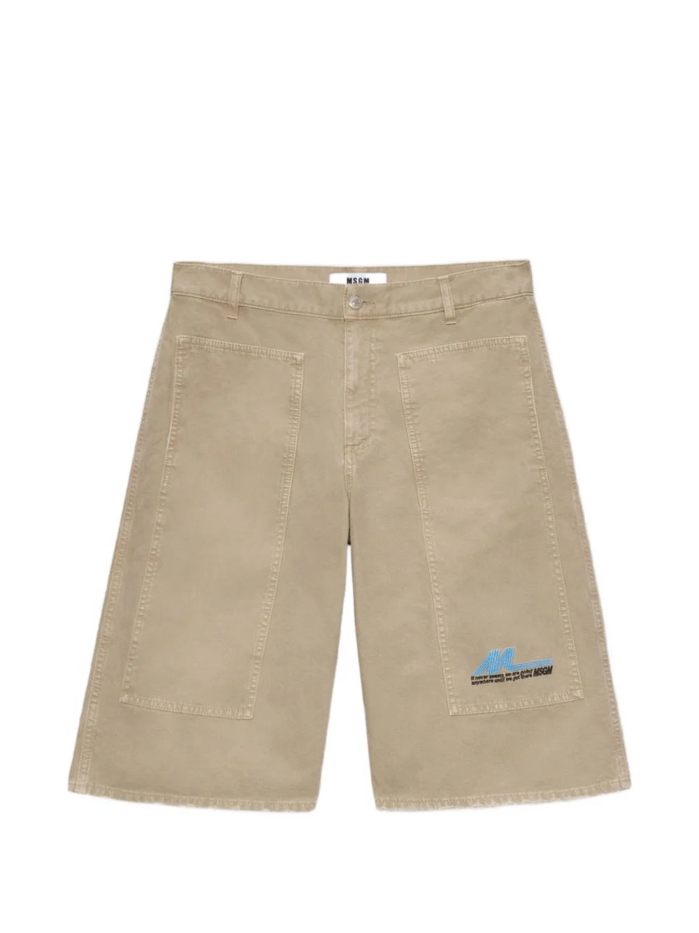 graphic-detail denim shorts - 1