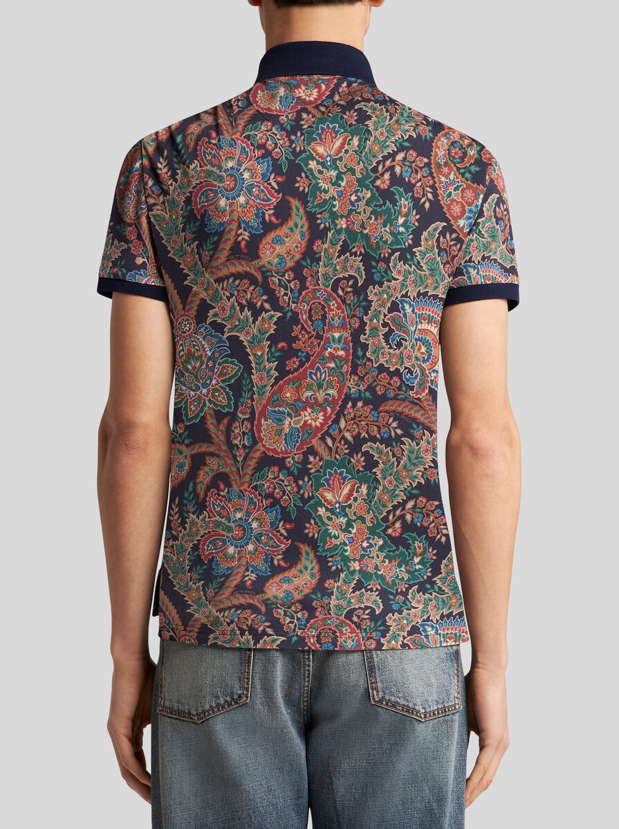 FLORAL PAISLEY POLO SHIRT - 4