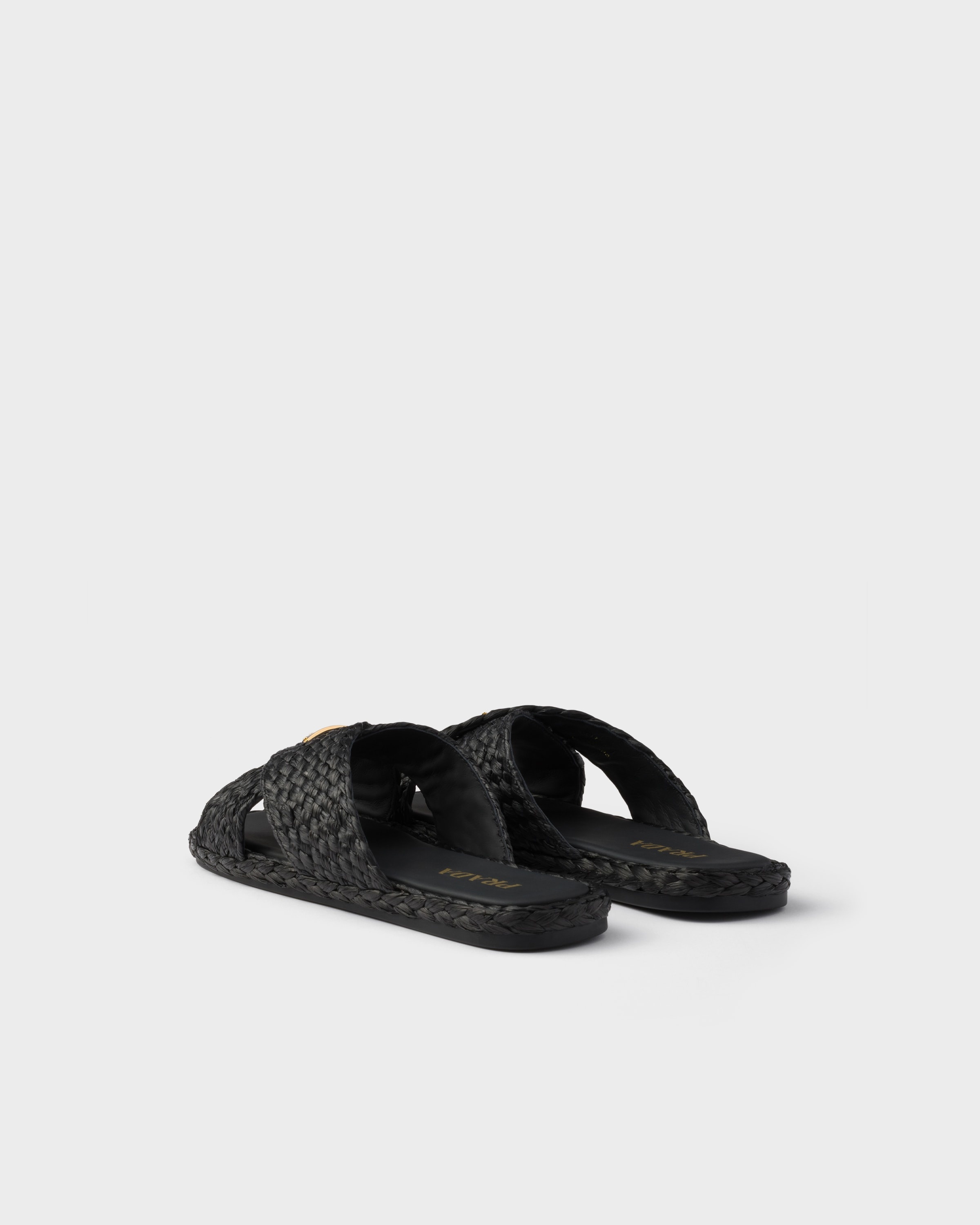 Raffia crisscross slides - 4