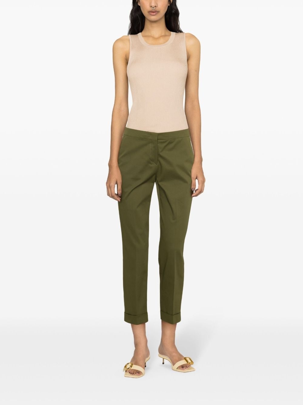 cuffed tapered trousers - 2