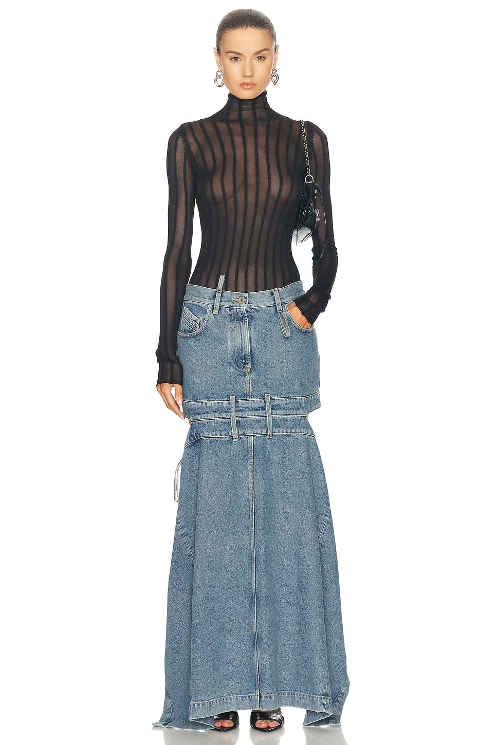 Long Cut-out Skirt - 5