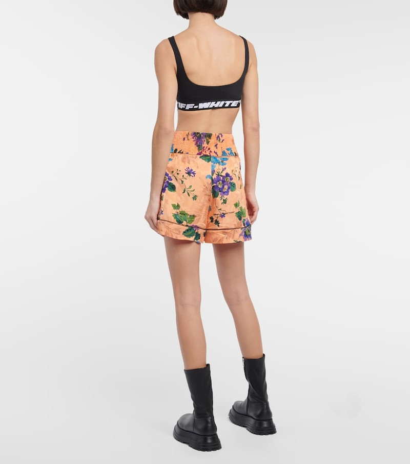 Floral jacquard pajama shorts 3