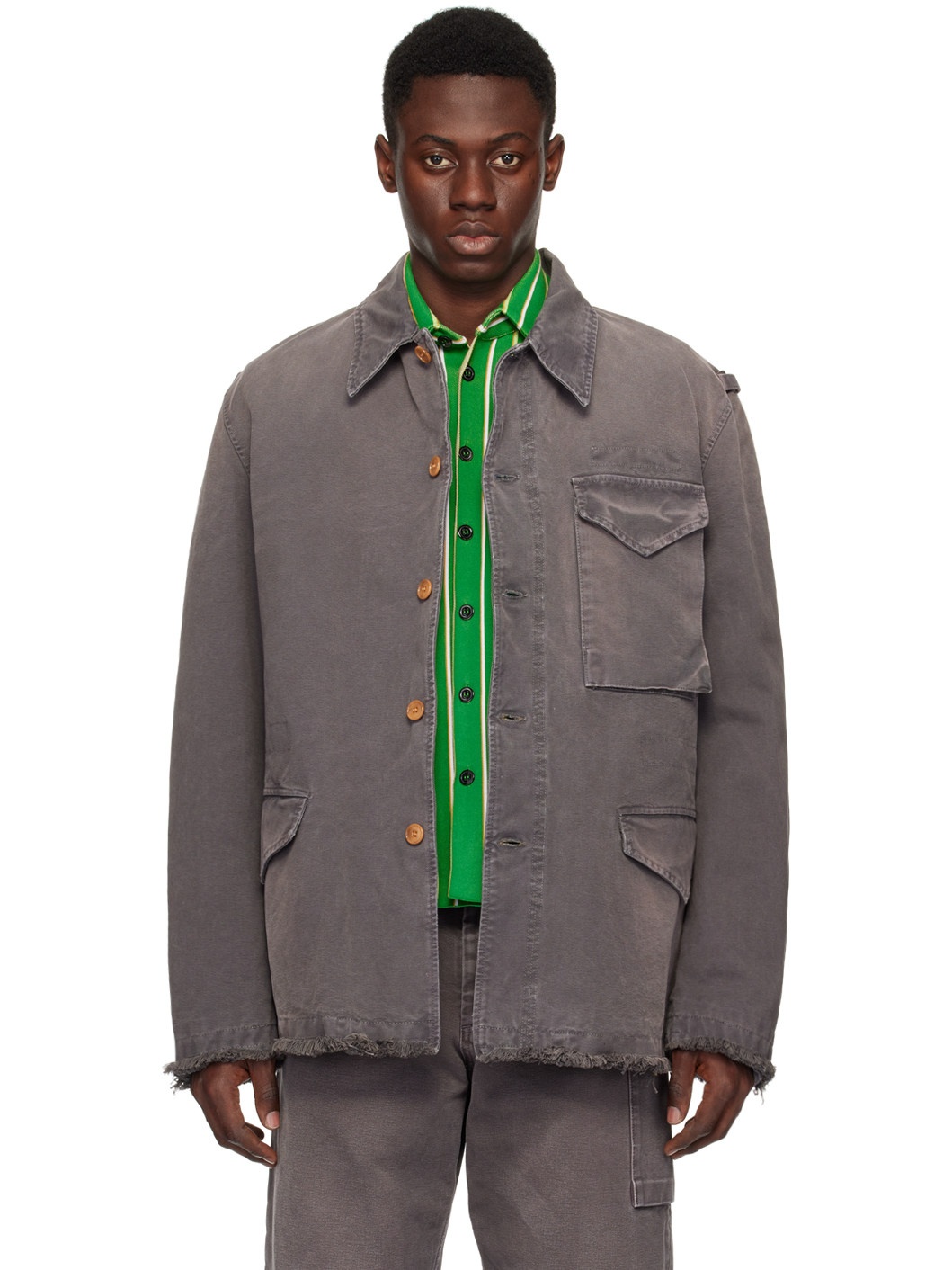 Gray Overdyed Jacket - 1