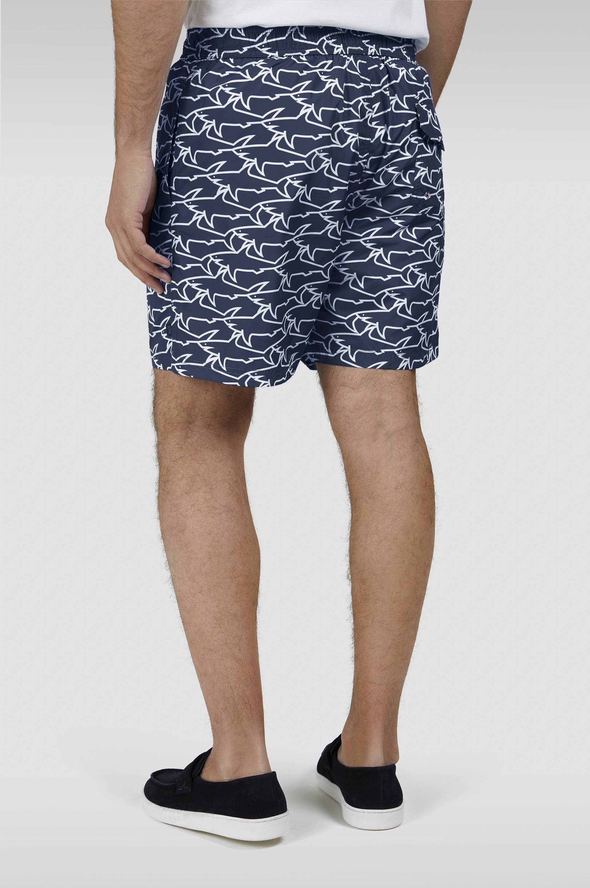 SWIM SHORTS WITH ALL-OVER SHARK PRINT - 3