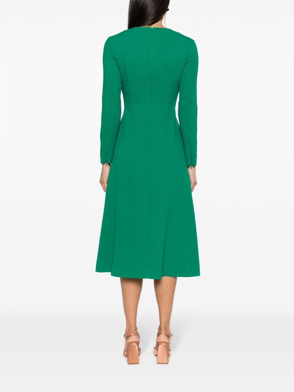 Elta crepe flared midi dress - 4