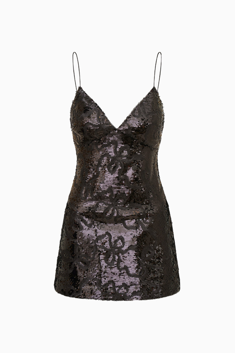 Sabeline Sequin Winding Bow Mini Dress 1