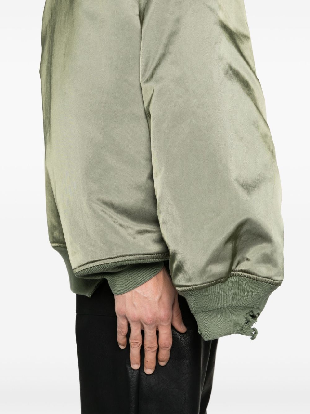 double-sleeve satin bomber jacket - 6