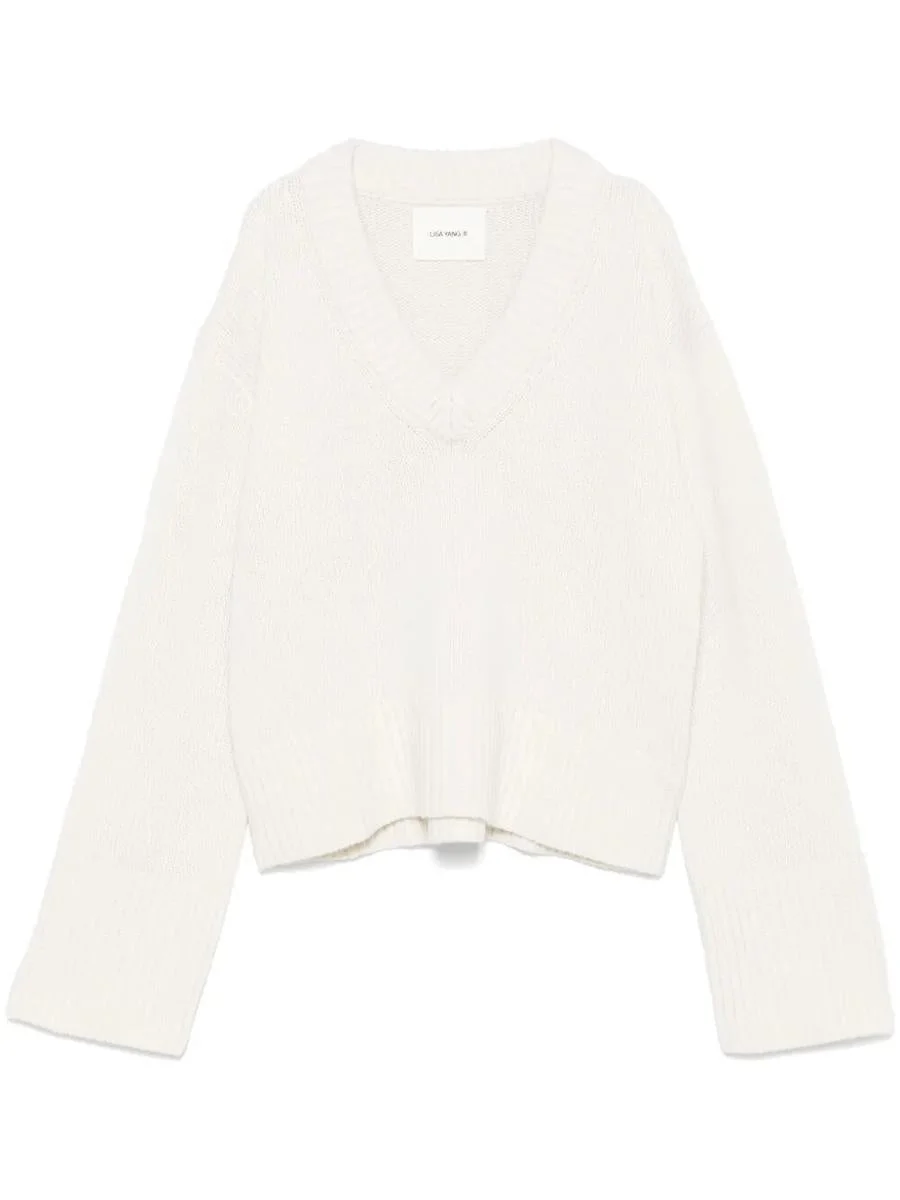 Lisa Yang "Wing" Vneck Sweater Clothing - 1