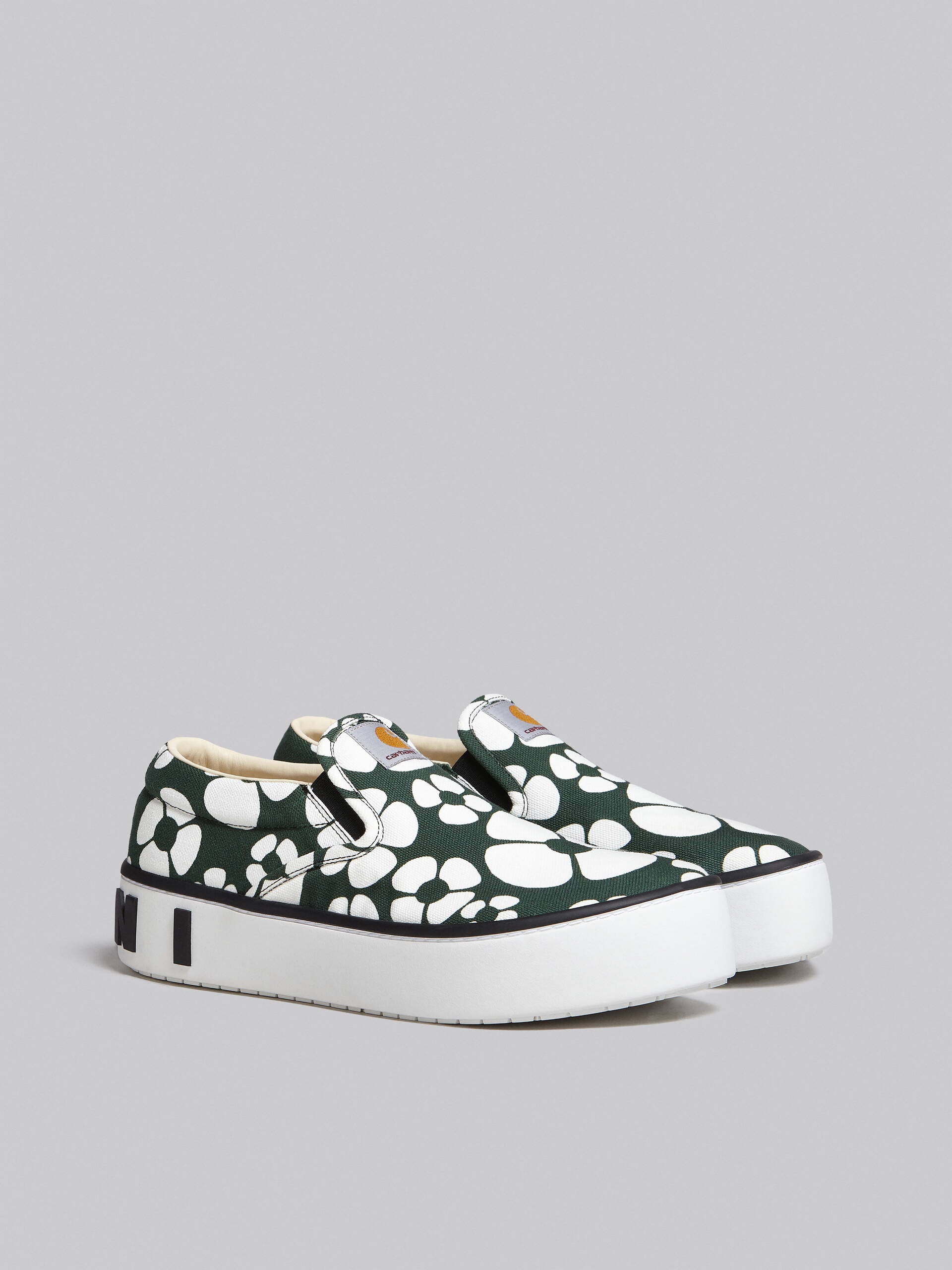 MARNI X CARHARTT WIP - GREEN SLIP-ON SNEAKERS - 2