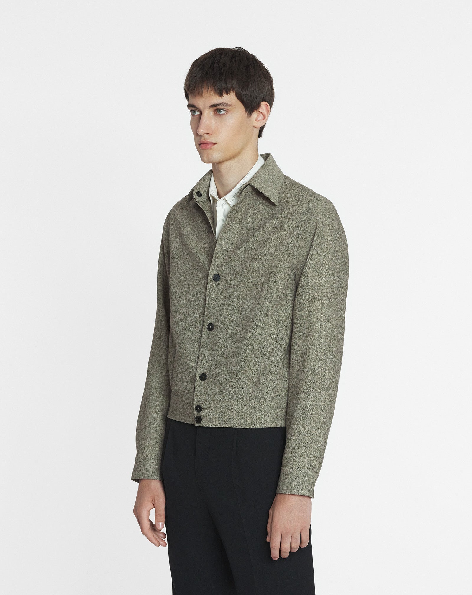 UNISEX SHORT WOOL OVERSHIRT - 4