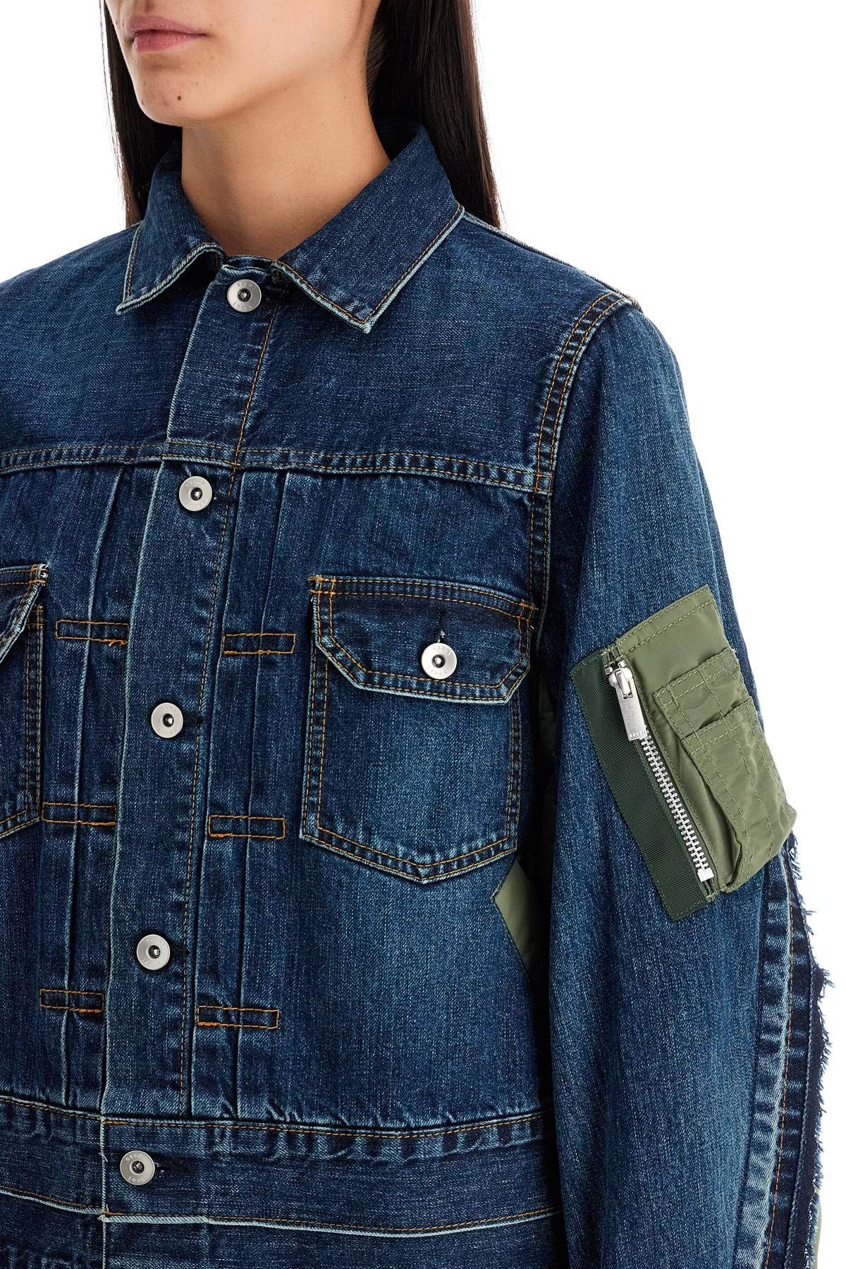 DENIM AND NYLON JACKET FOR MEN - 5