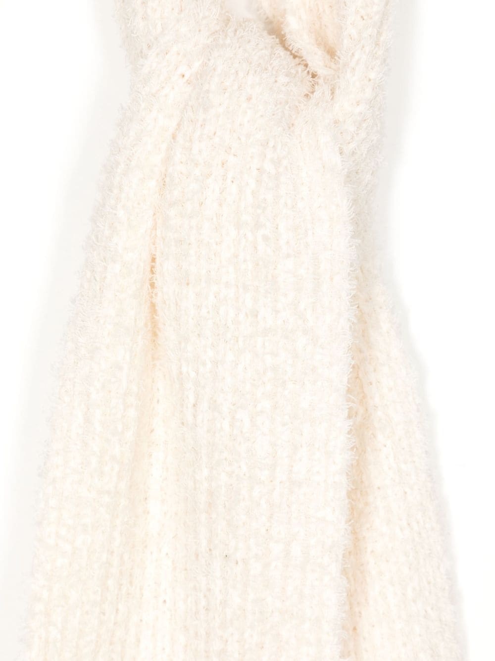 ribbed-knit hooded scarf - 3
