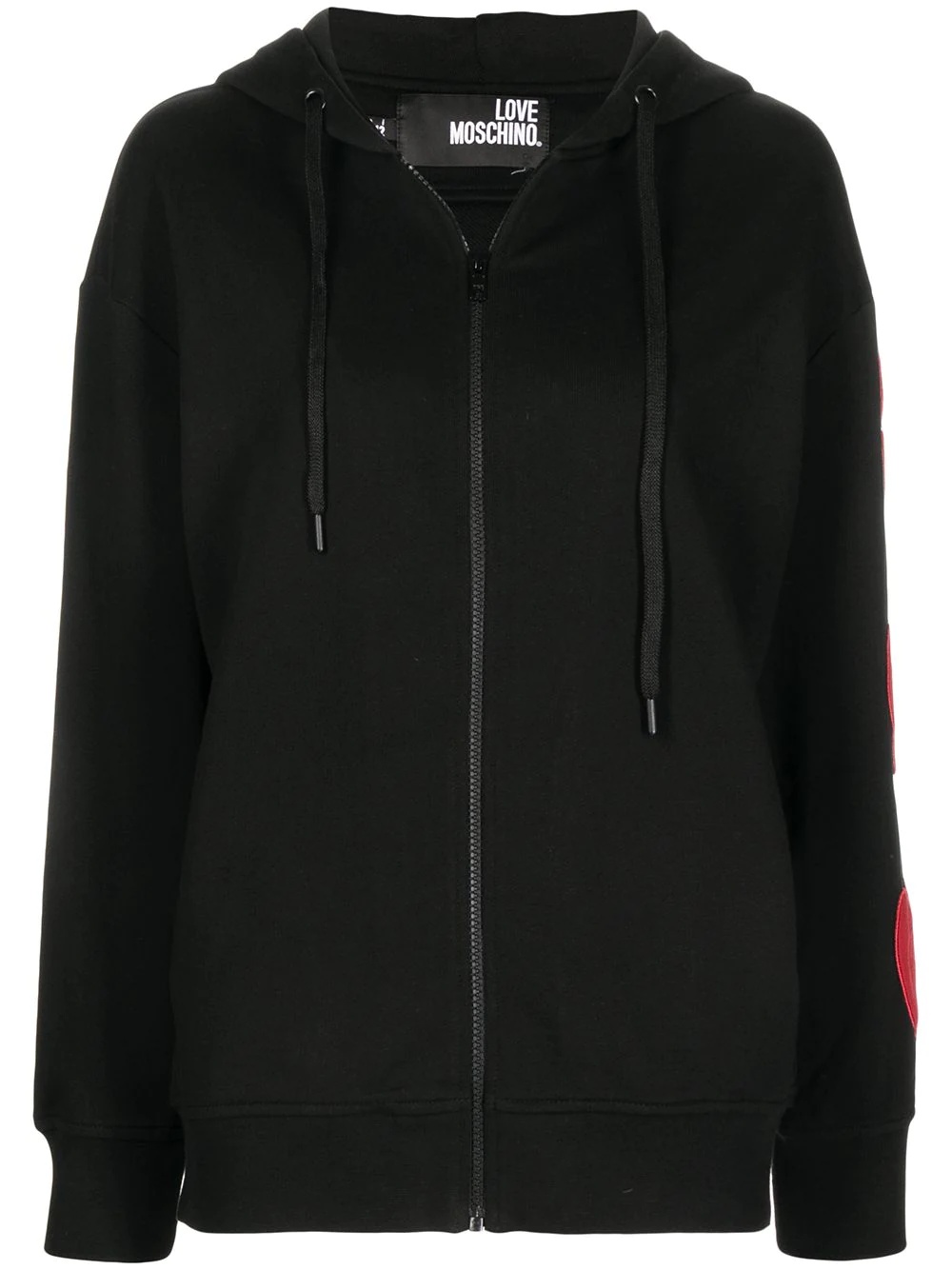 cut-out heart zipped hoodie - 1