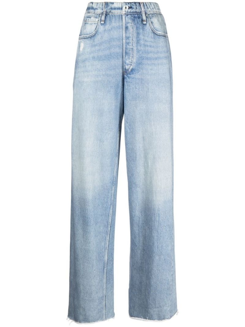 elasticated-waistband jeans - 2