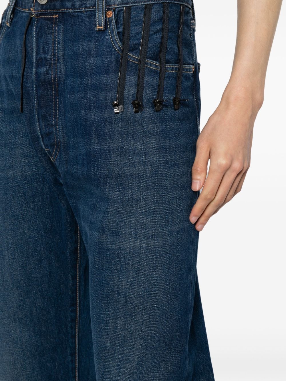 x Levi's zip-detail cotton jeans - 6