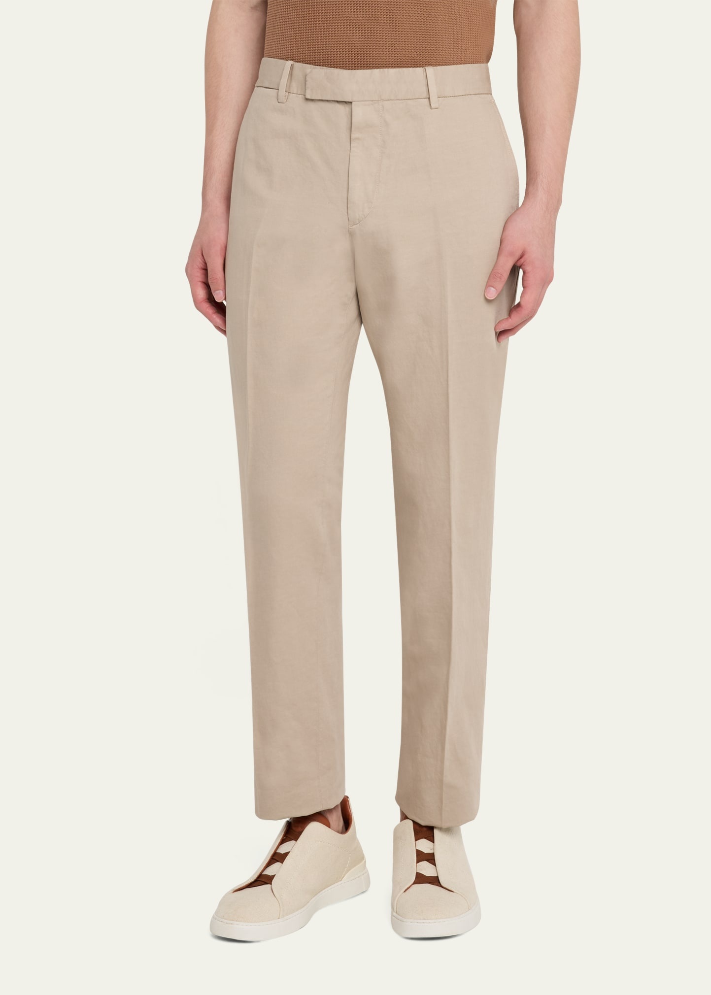 Men's Flat-Front Chino Pants - 4