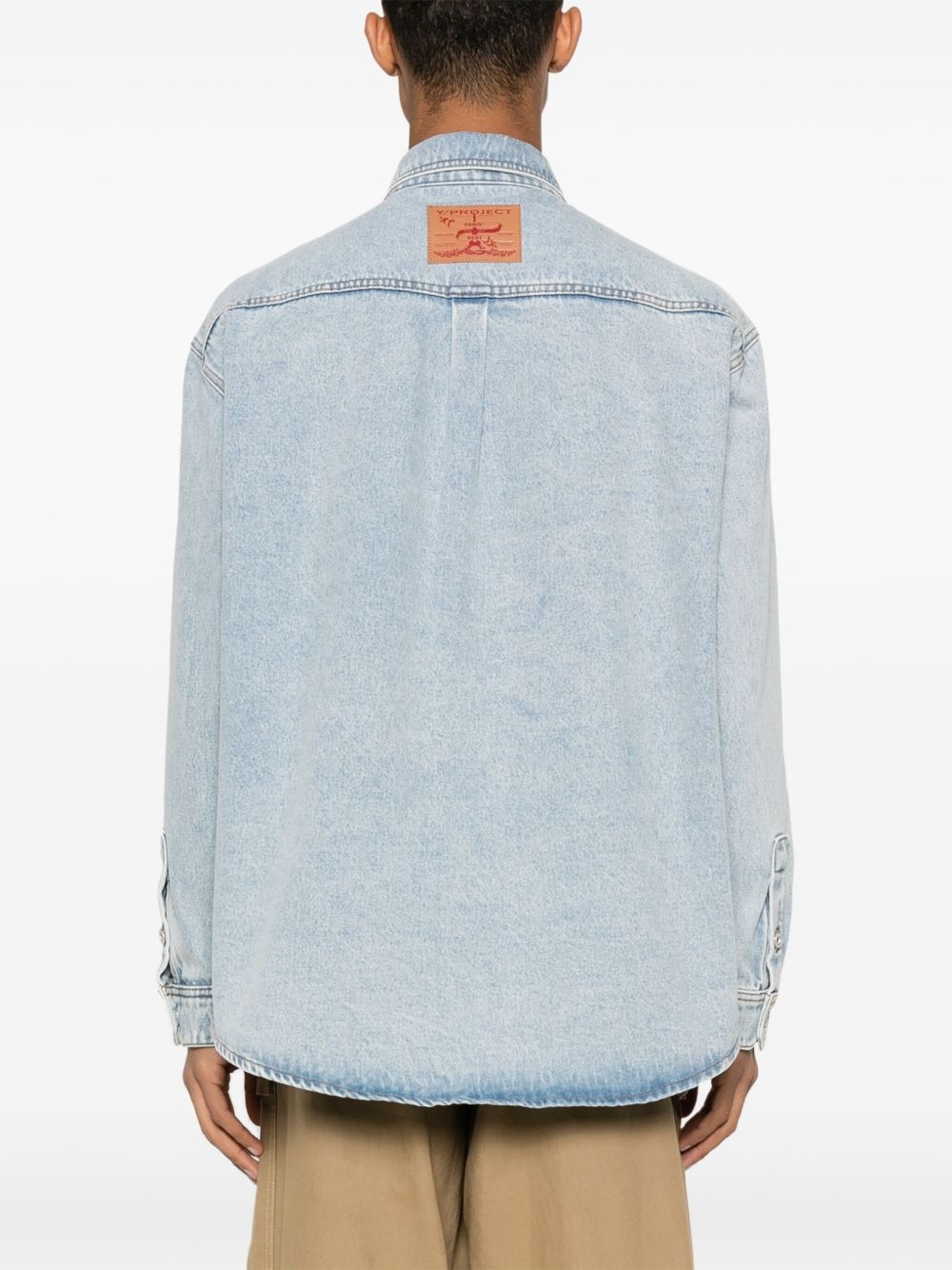 Paris Best Patch Denim Shirt Blue "Blue" - 5