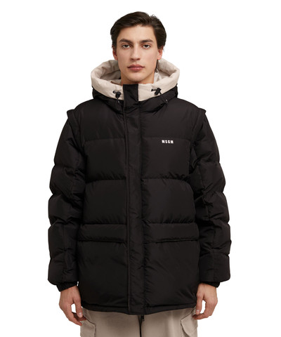 MSGM "Micro ripstop" down jacket with micro logo outlook