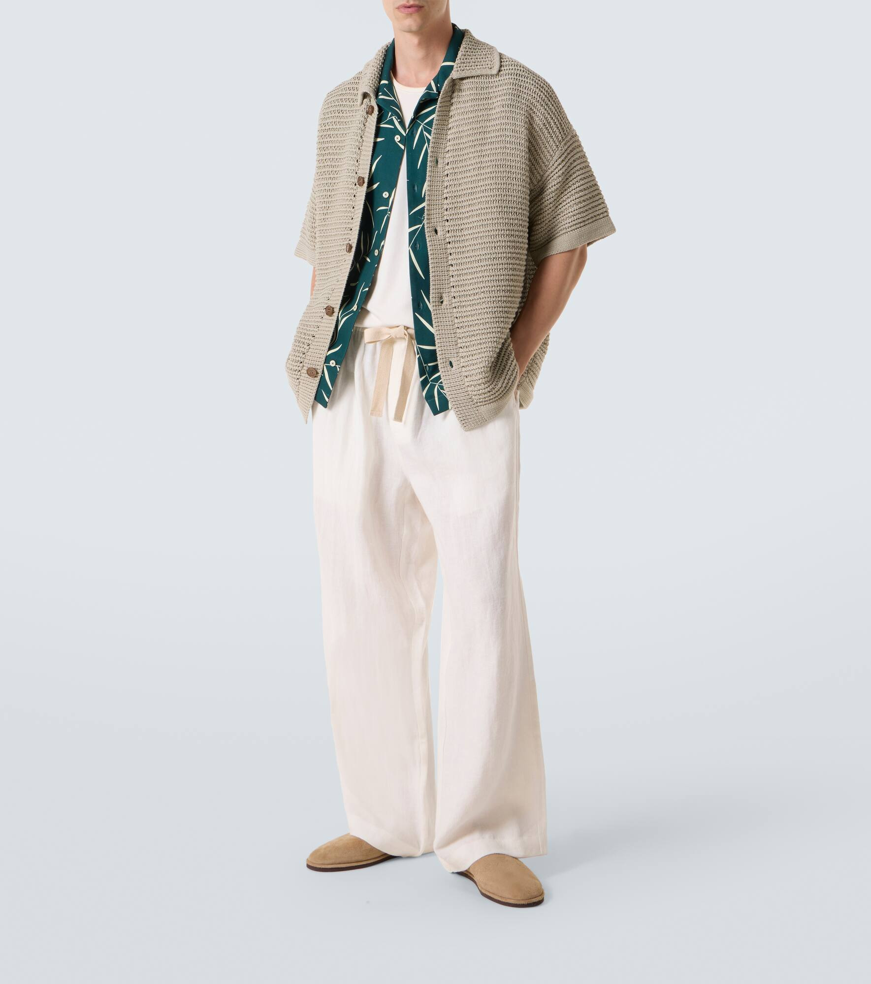 Knitted cotton bowling shirt - 2