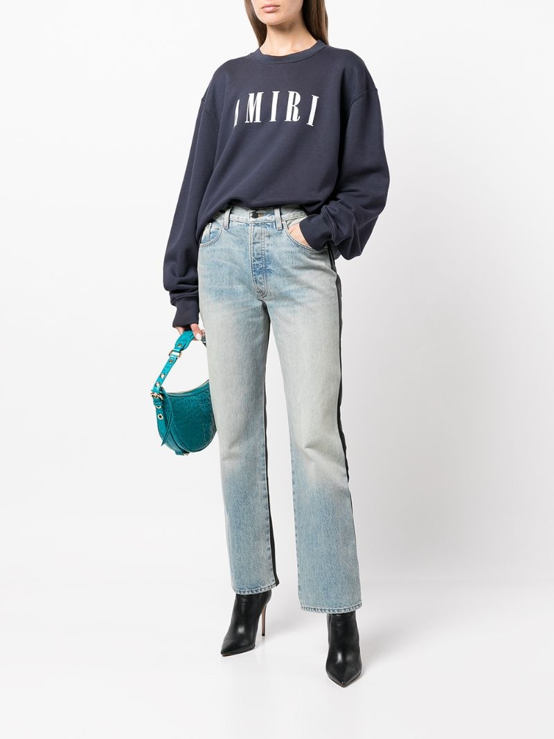 logo print crew neck sweatshirt - 2