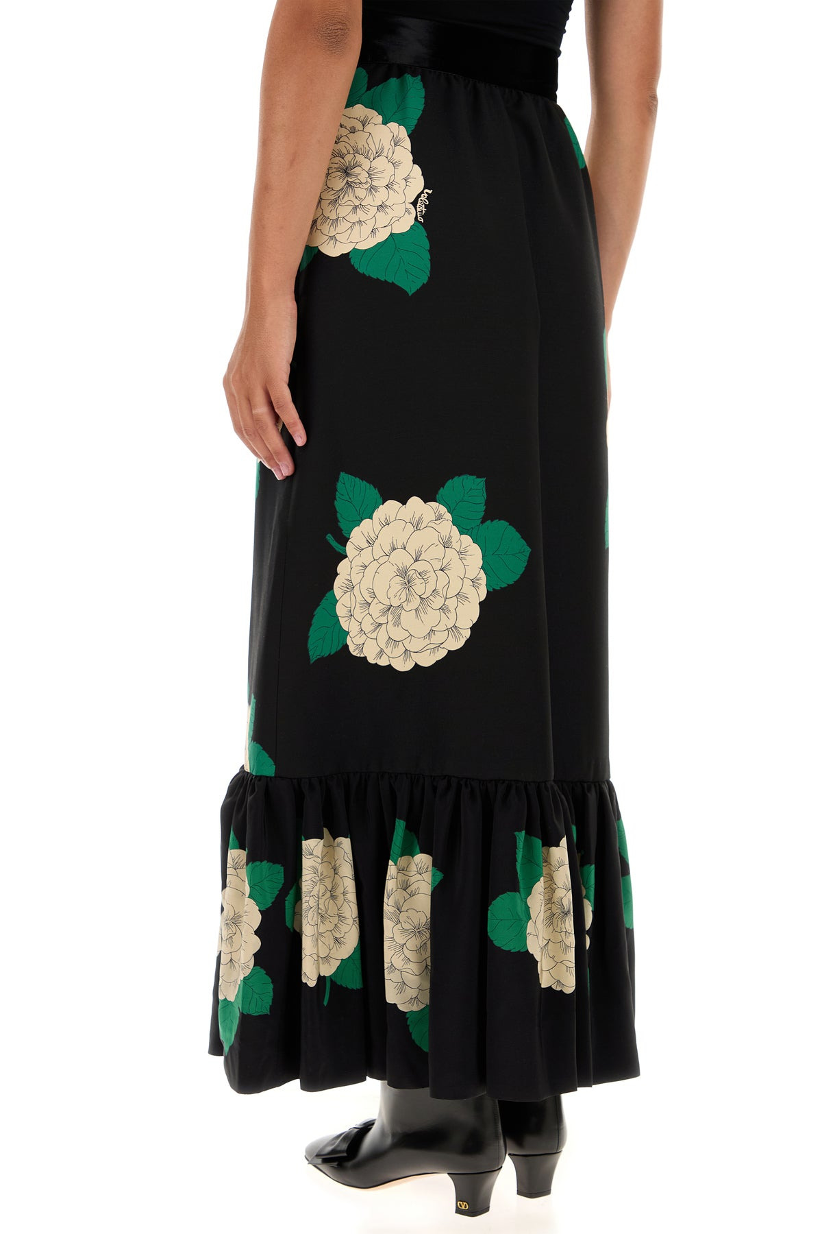 Printed wool blend skirt - 4