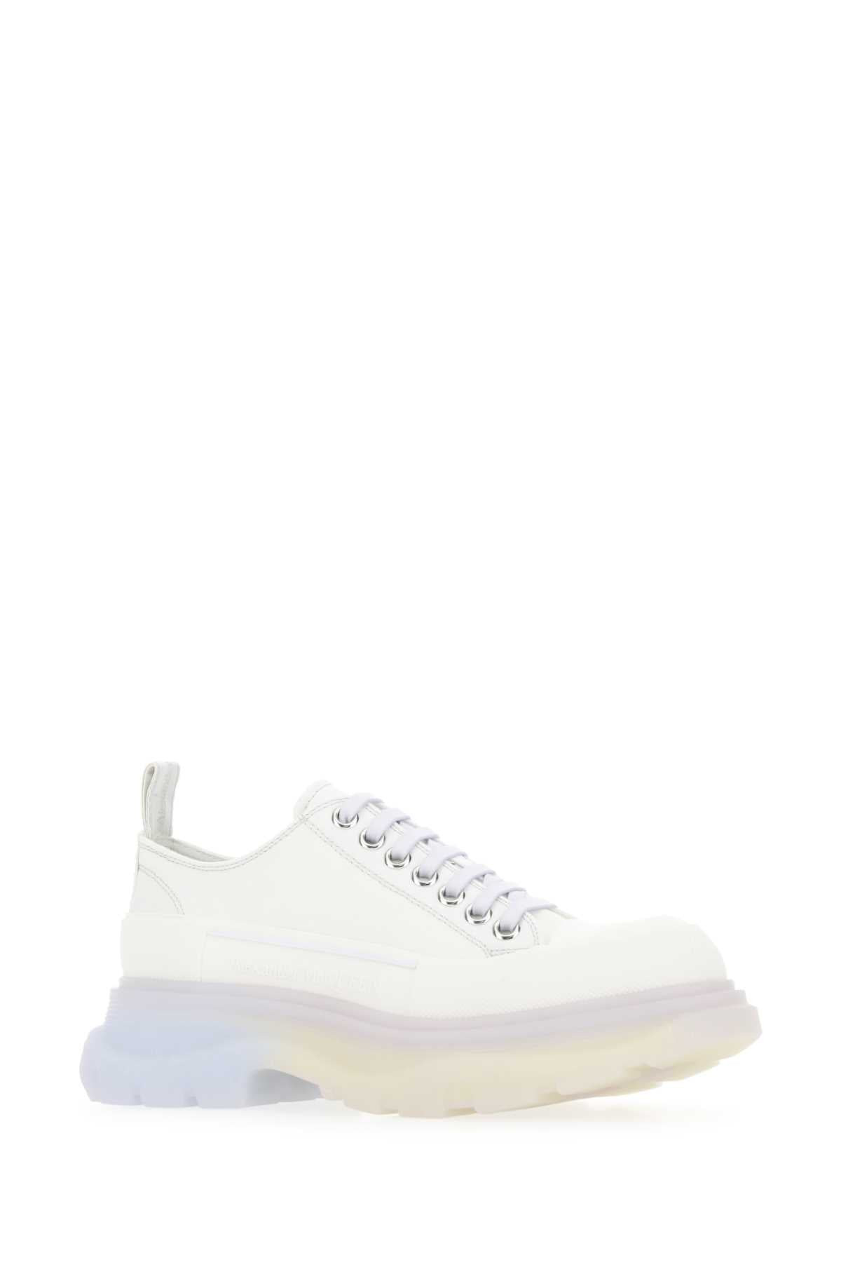 Alexander Mcqueen Women Chalk Canvas Tread Slick Sneakers - 2