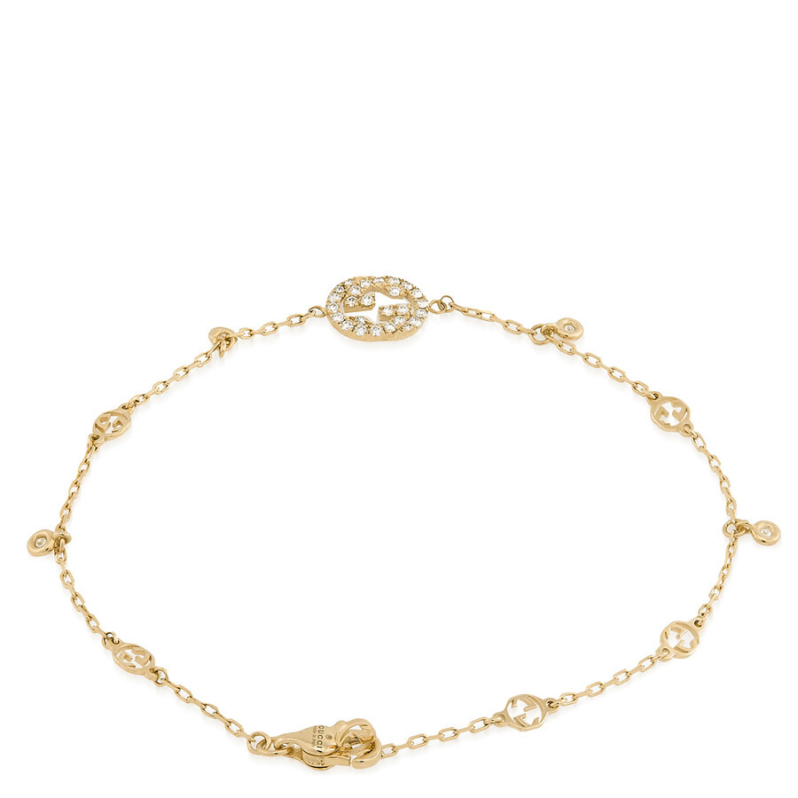 Gucci Interlocking G Diamond Bracelet In Yg - 3
