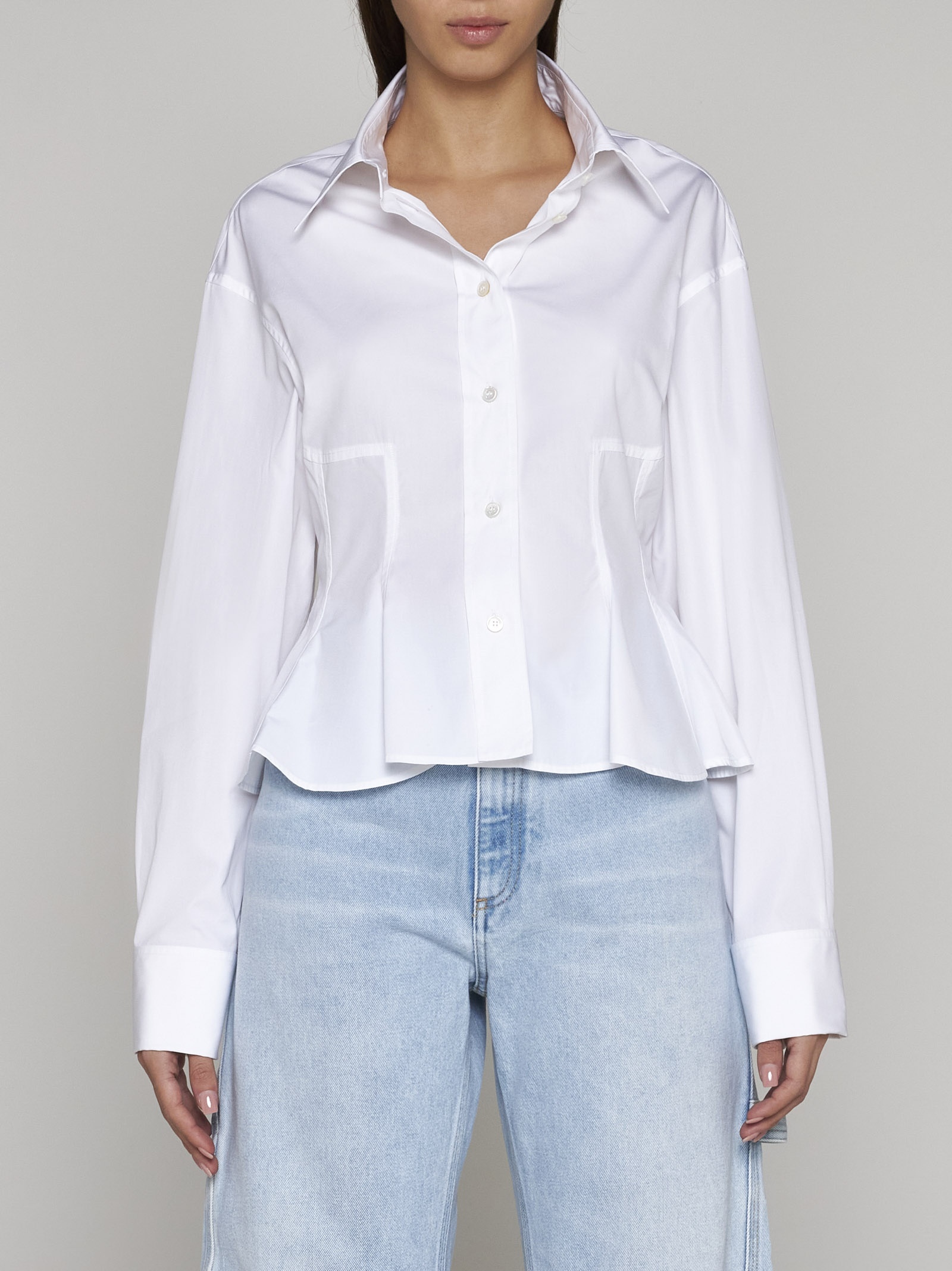Cotton peplum shirt - 3