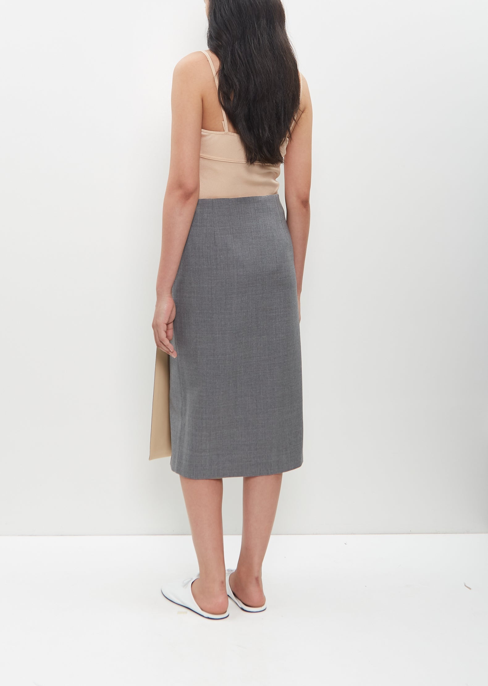 Reversible Midi Suit Skirt - 6