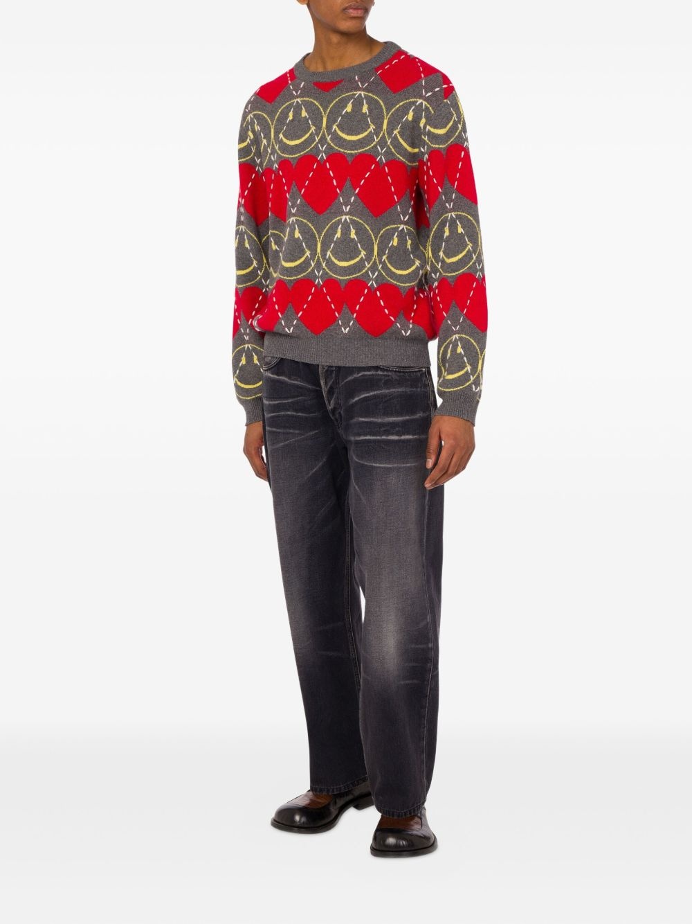 smiley patterned sweater - 2