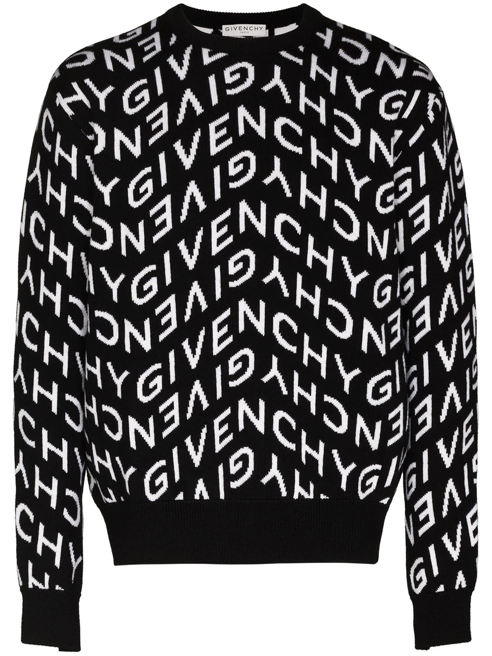 chevron-logo wool jumper - 1