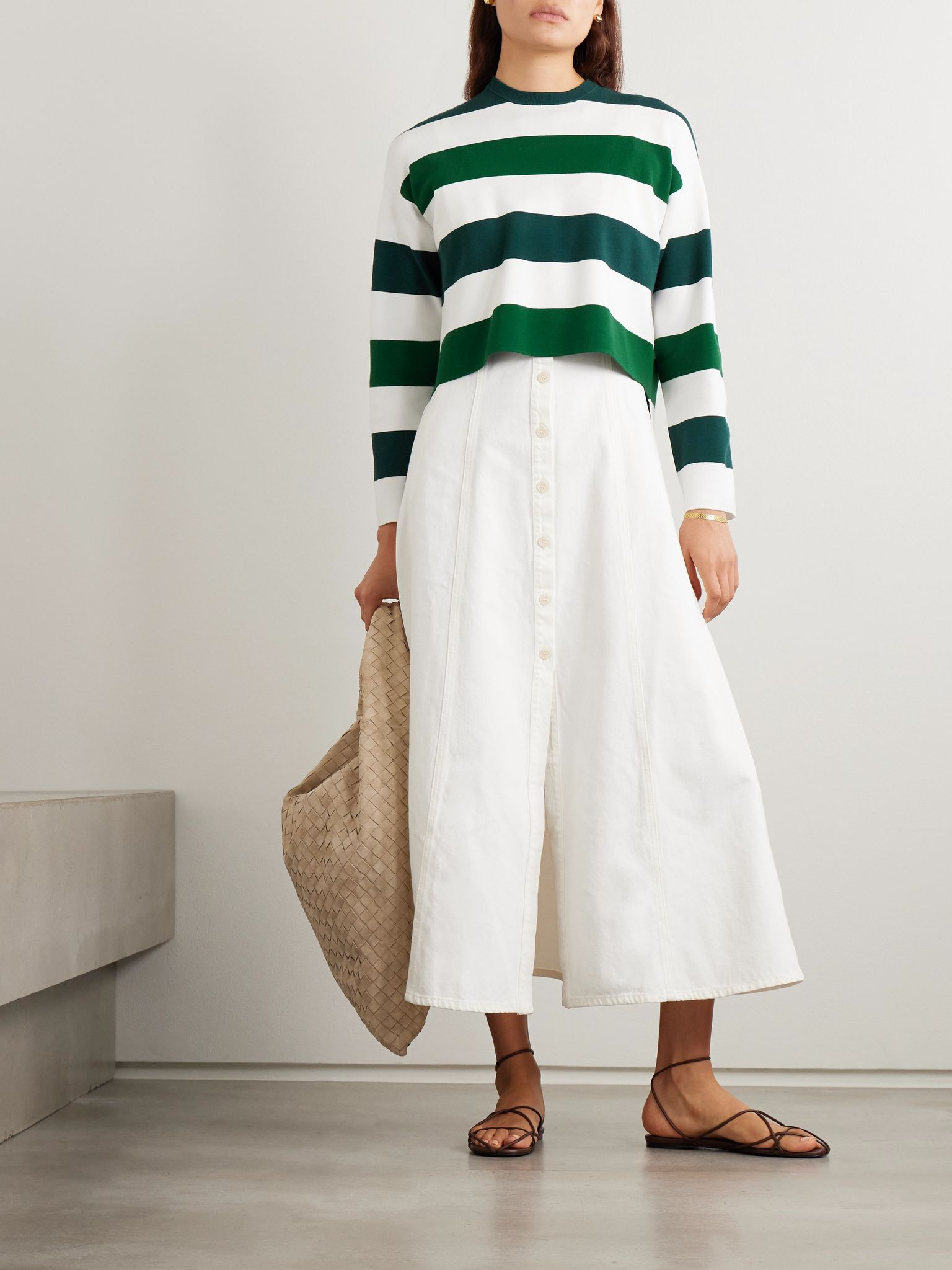 Jesone asymmetric striped jersey T-shirt Multi - 2