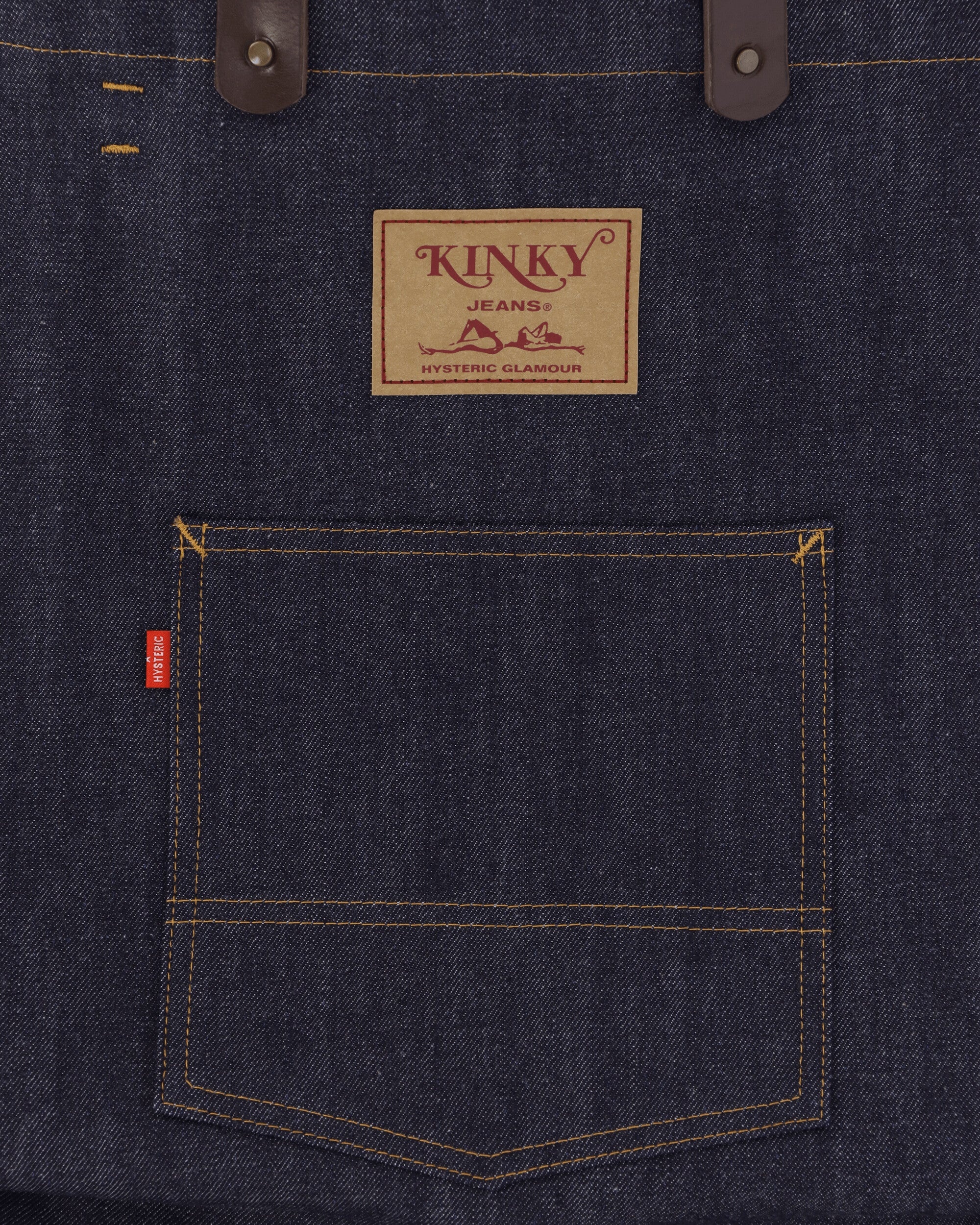 Smoking Girl Tote Bag Indigo - 4