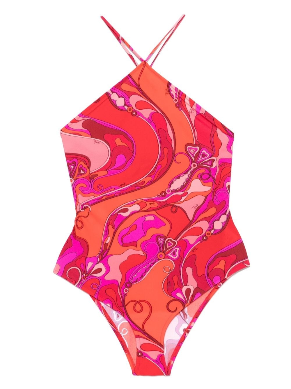 Orchidee-print swimsuit - 1