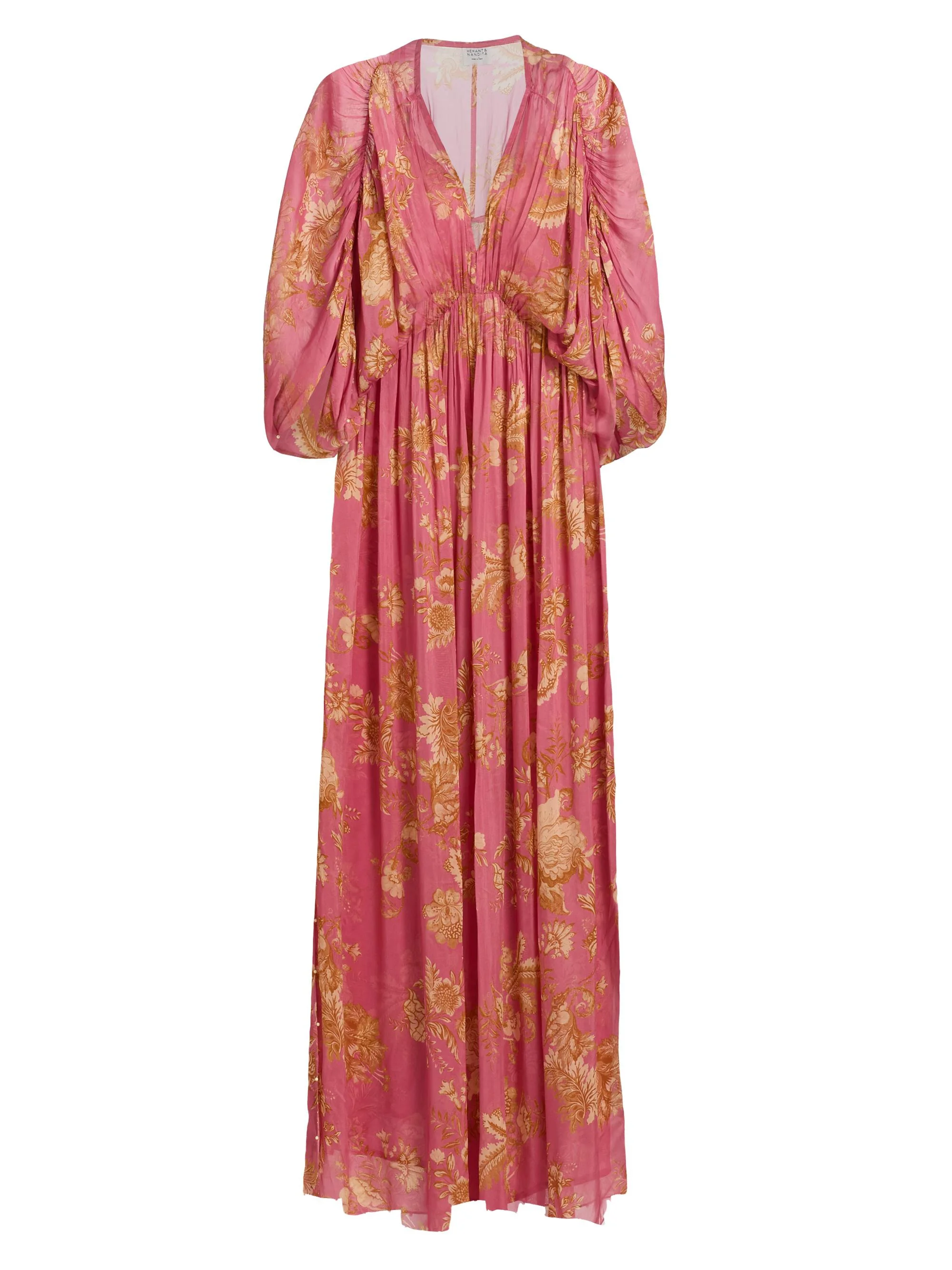 Women's Floral A-Line Caftan Maxi Dress - Multi - 1