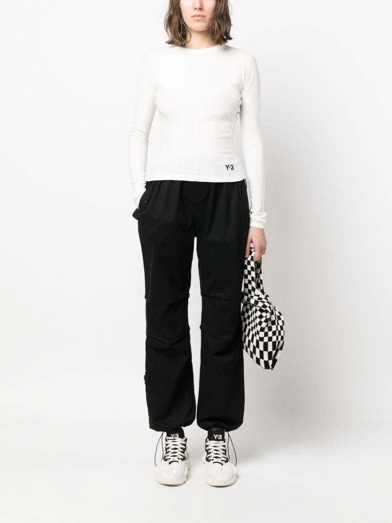 Y-3 logo-print organic cotton T-shirt outlook