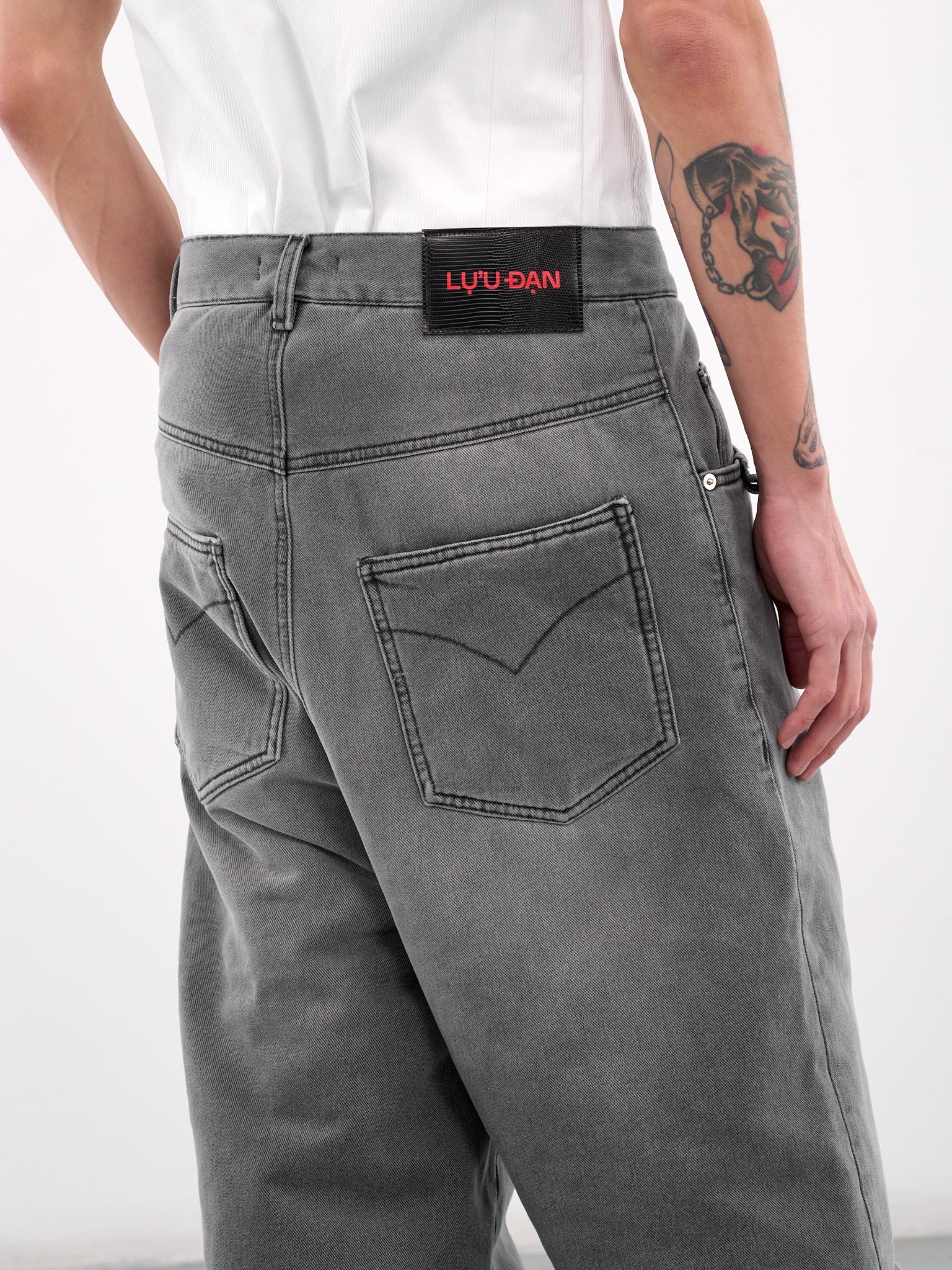 Wadded Stack Jeans - 4